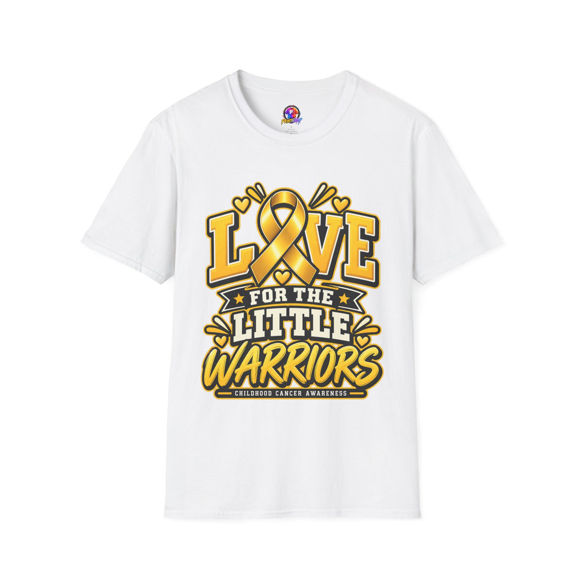 Childhood Cancer Awareness T-Shirt — "Love for the Little Warriors" Yellow Ribbon