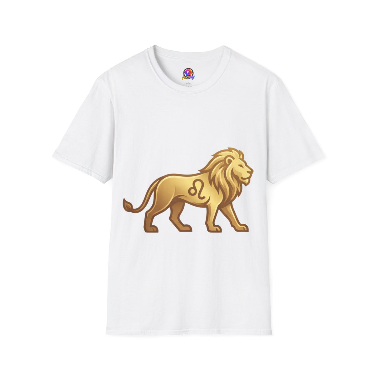 Leo Zodiac Lion T-Shirt — Gold Astrology Tee for Leo Birthdays & Zodiac Fans