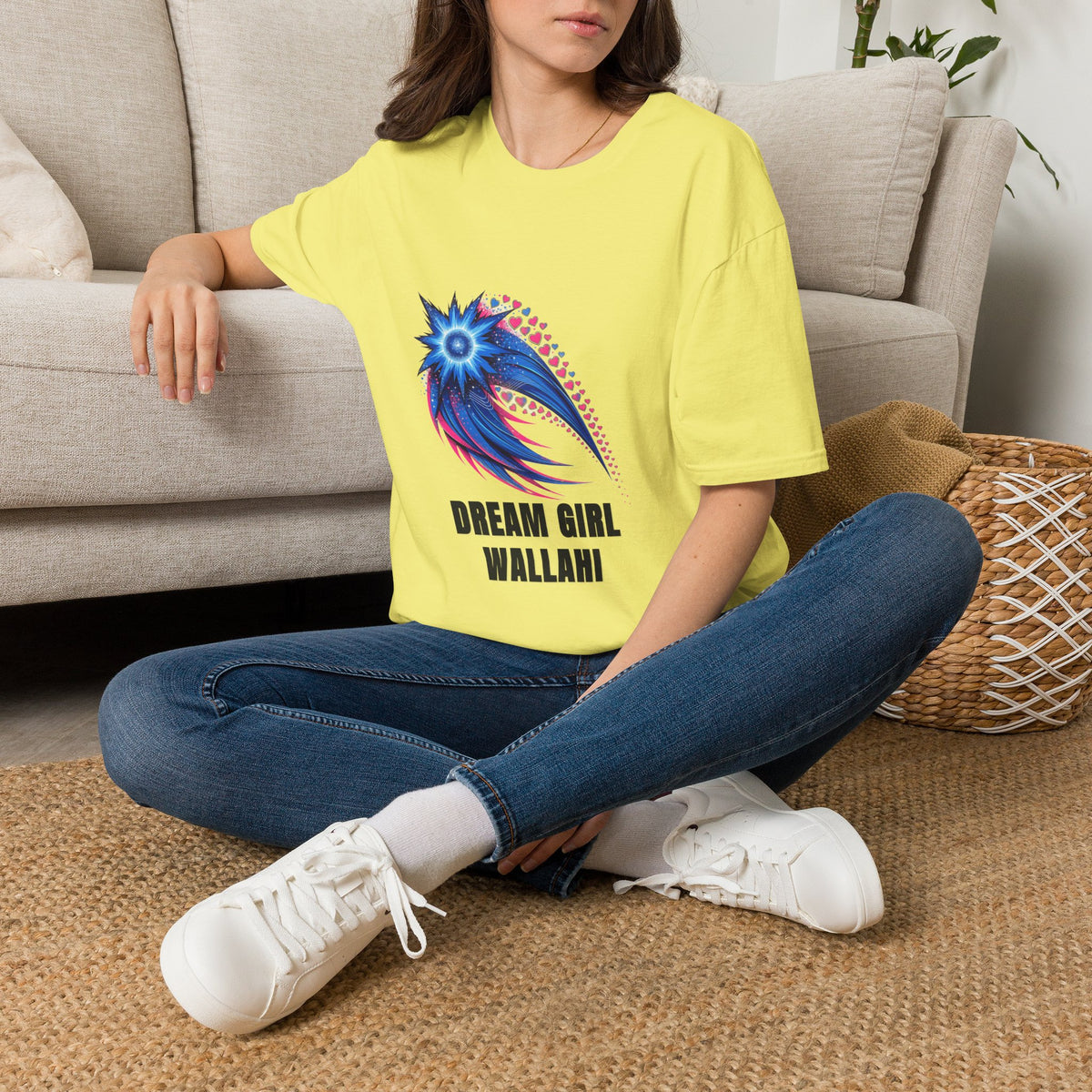 Dream Girl T-Shirt — Blue Starburst Heart Graphic ("Dream Girl Wallah") - Trending Now - August 2026