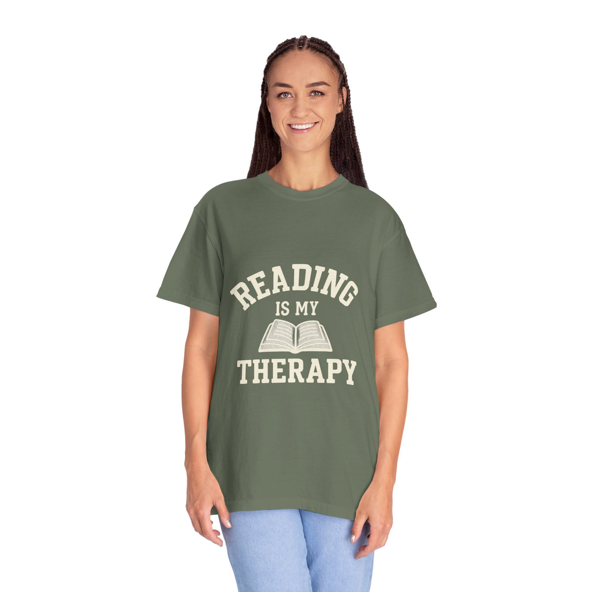 Reading Is My Therapy Book Lover Retro Aesthetic Graphic Tee - Trending Now - October 2026