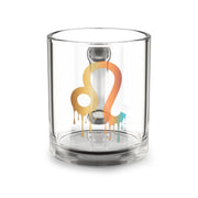 Leo Zodiac Glass Mug — Colorful Drip Horoscope Coffee Cup (10oz)