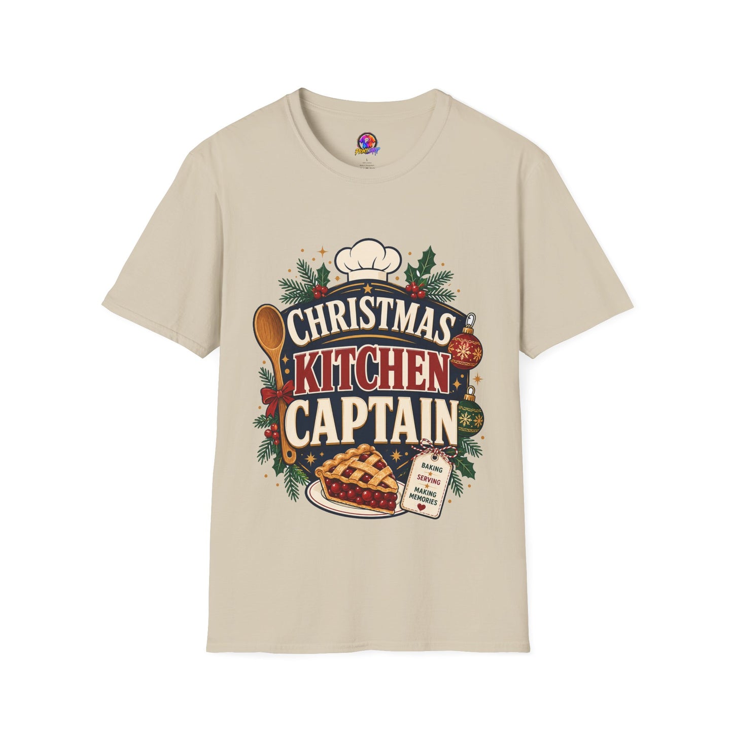 Christmas Kitchen Captain T-Shirt — Festive Holiday Cooking Tee