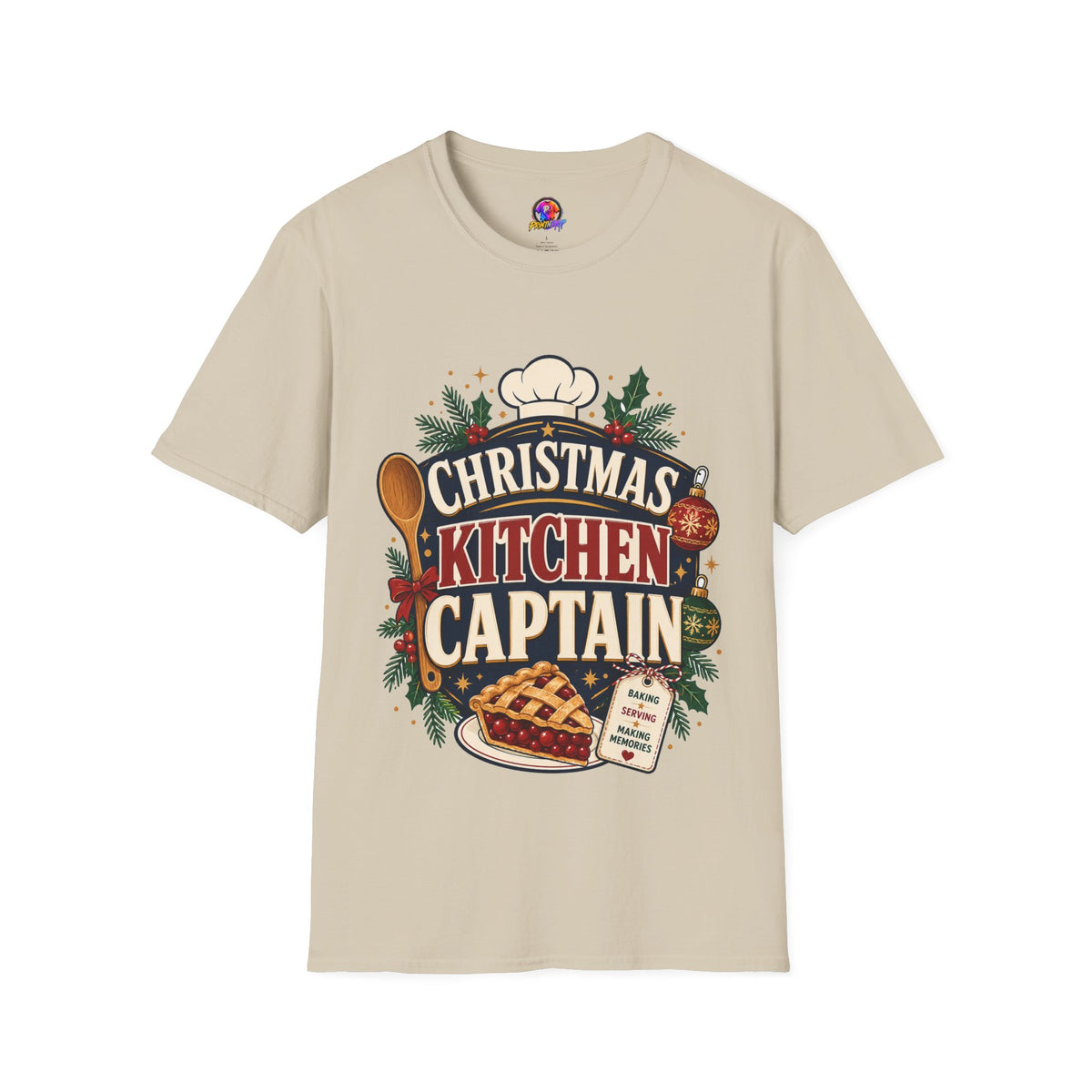 Christmas Kitchen Captain T-Shirt — Festive Holiday Cooking Tee