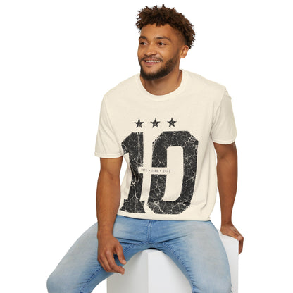 Vintage Argentina Worldcup winning No. 10 Jersey T-Shirt — Distressed Number Tee with Three Stars