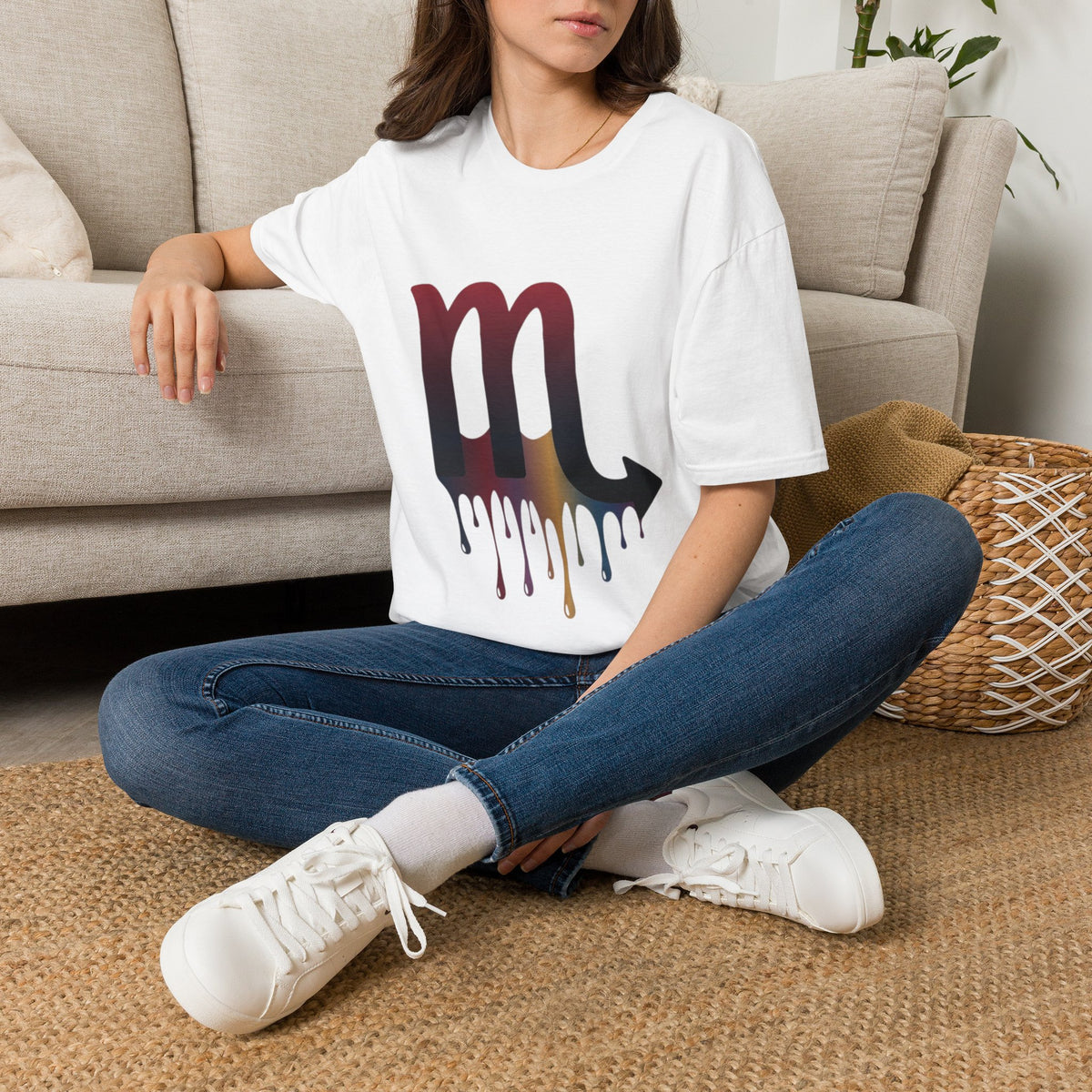 Scorpio Drip Symbol T-Shirt — Zodiac Scorpion Astrology Tee