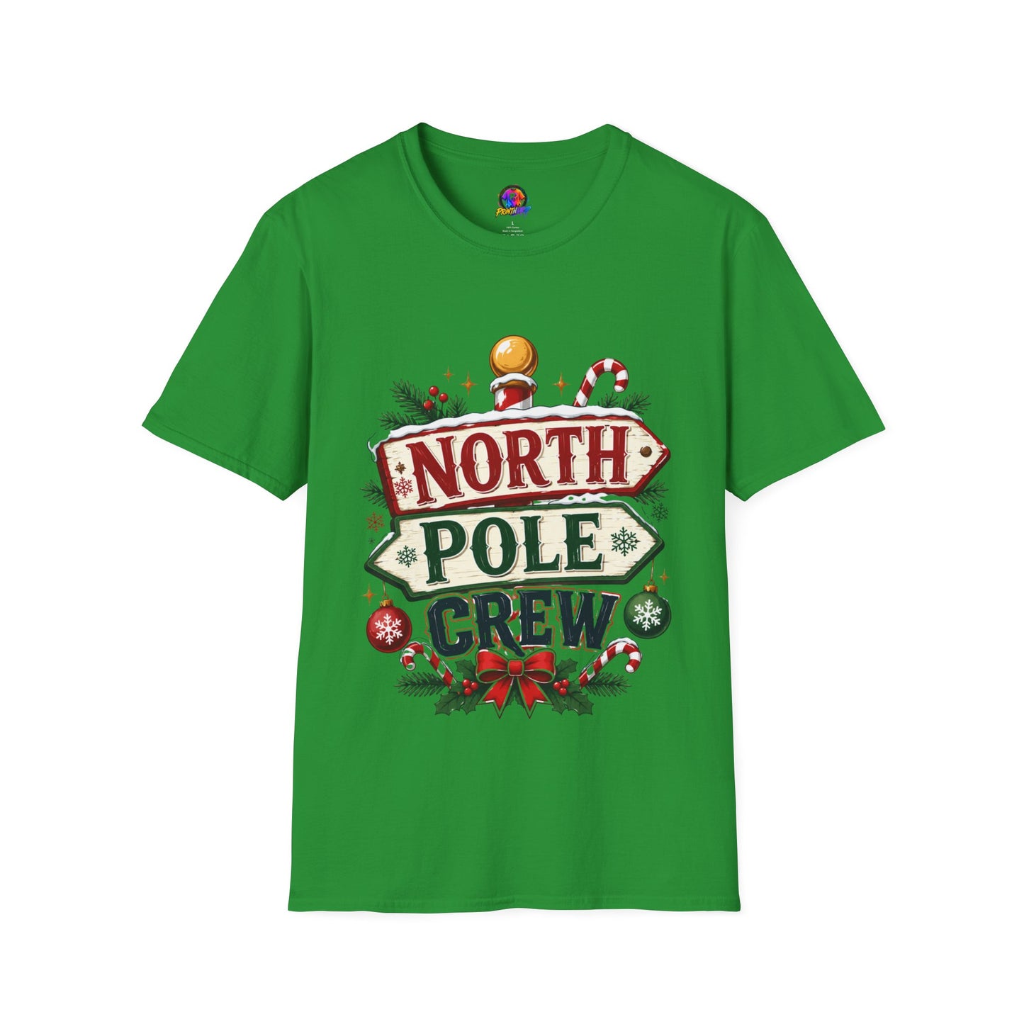 T-Shirt — North Pole Crew Christmas Holiday Graphic Tee