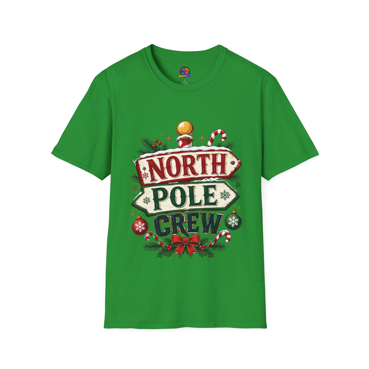 T-Shirt — North Pole Crew Christmas Holiday Graphic Tee