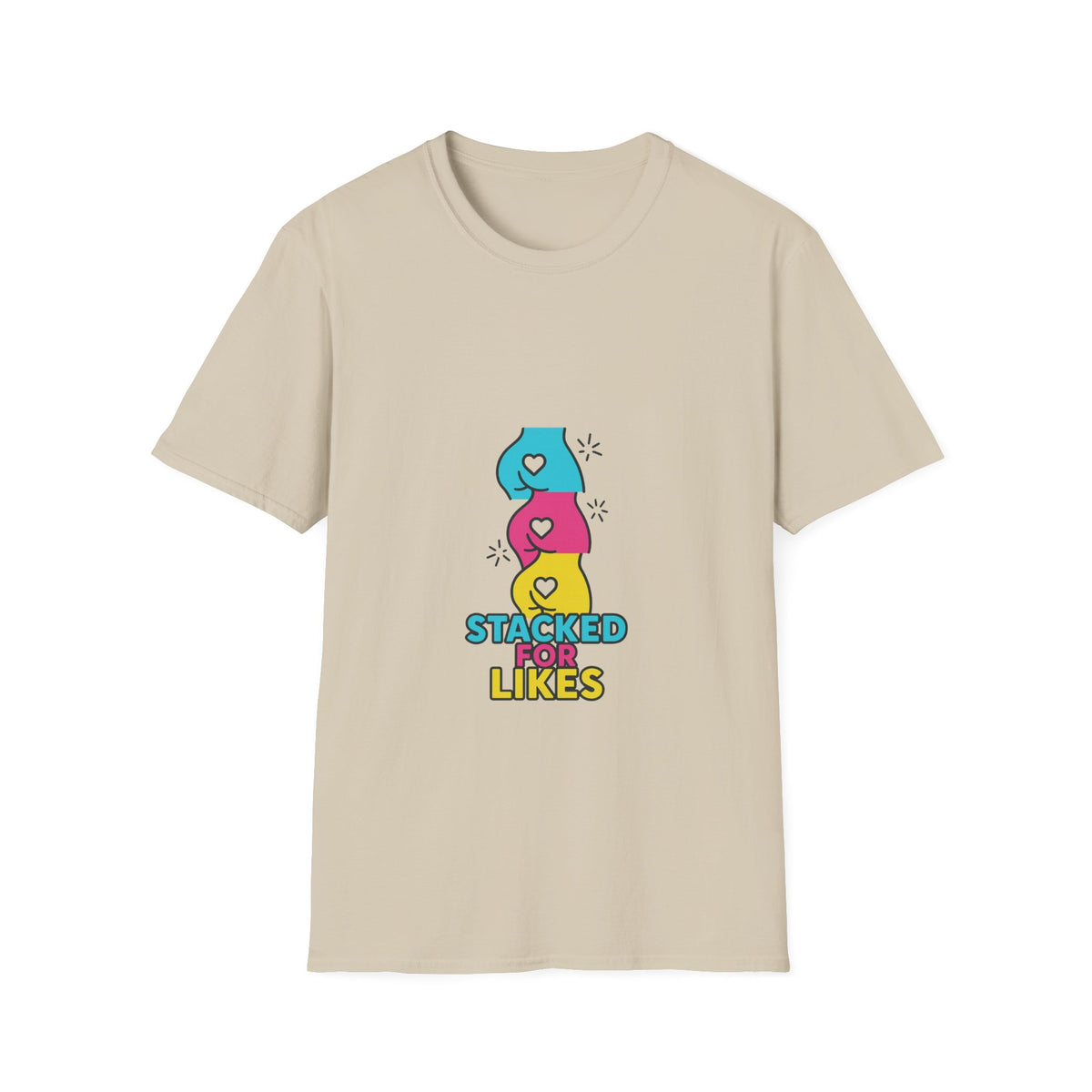 Stacked Likes T-Shirt — Cute Colorful Social Media Hearts Graphic Tee - Trending Now - October 2026