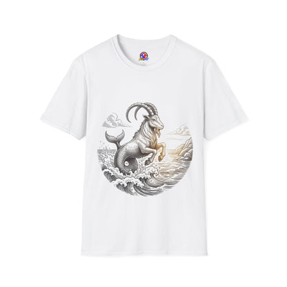 Capricorn Goat-Mermaid T-Shirt — Mythical Sea Goat Zodiac Tee