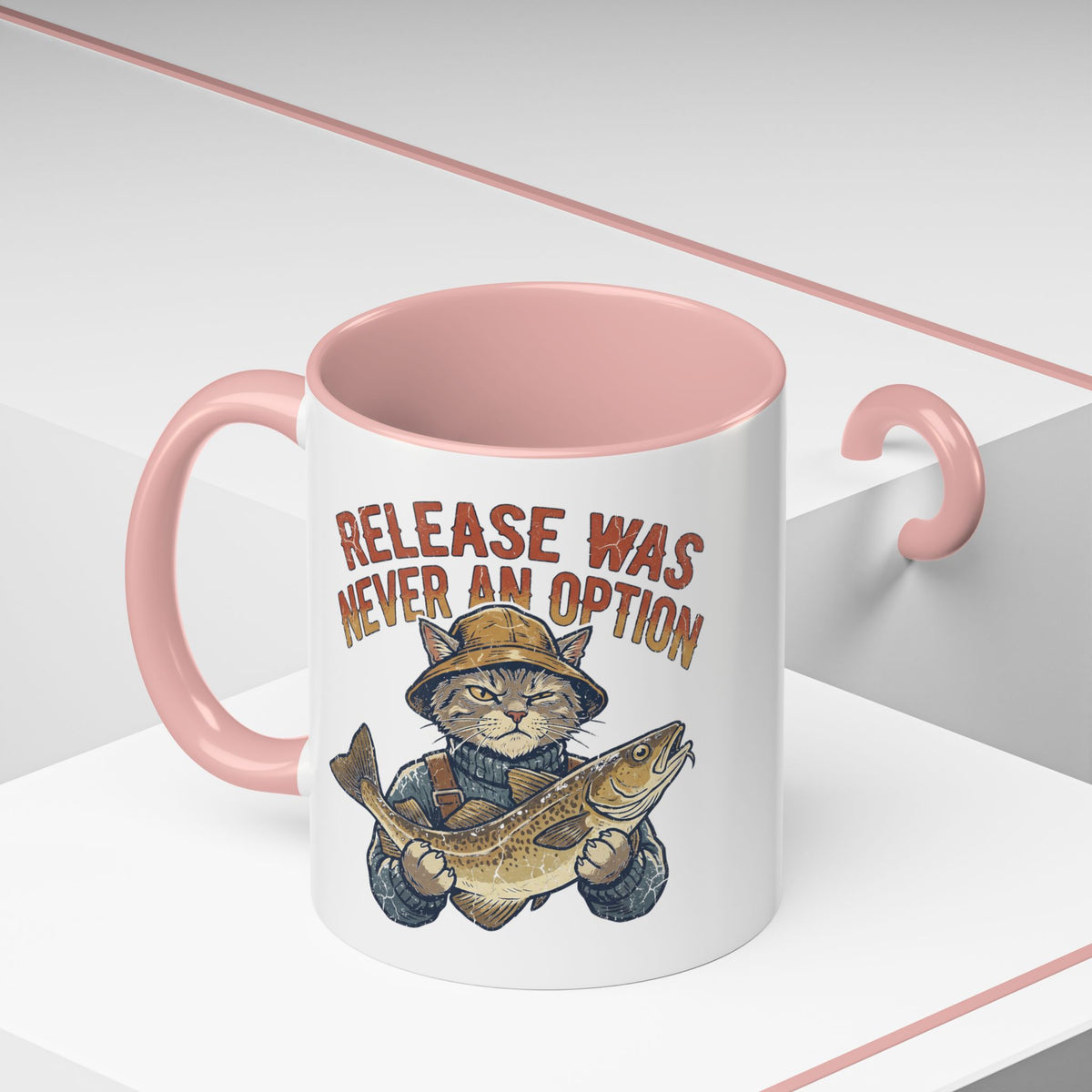 "Release Was Never An Option" Funny And Witty Accent Coffee Mug (11, 15oz)