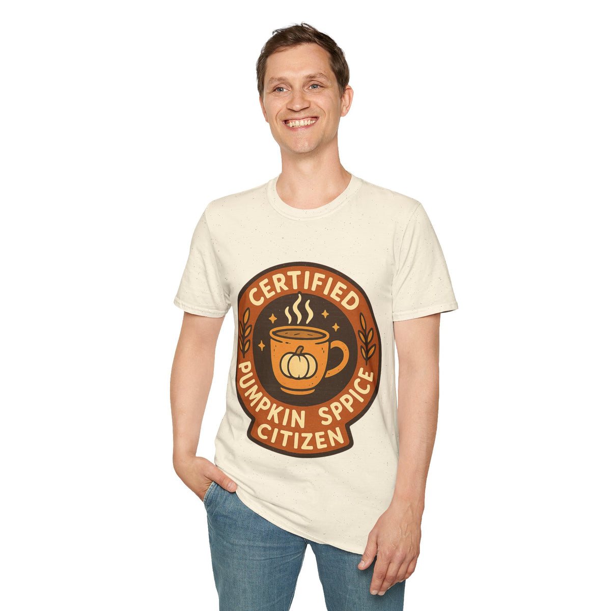 Certified Pumpkin Spice Citizen Badge T-Shirt, Retro Fall Season Coffee Mug Tee - Trending Now - September 2026