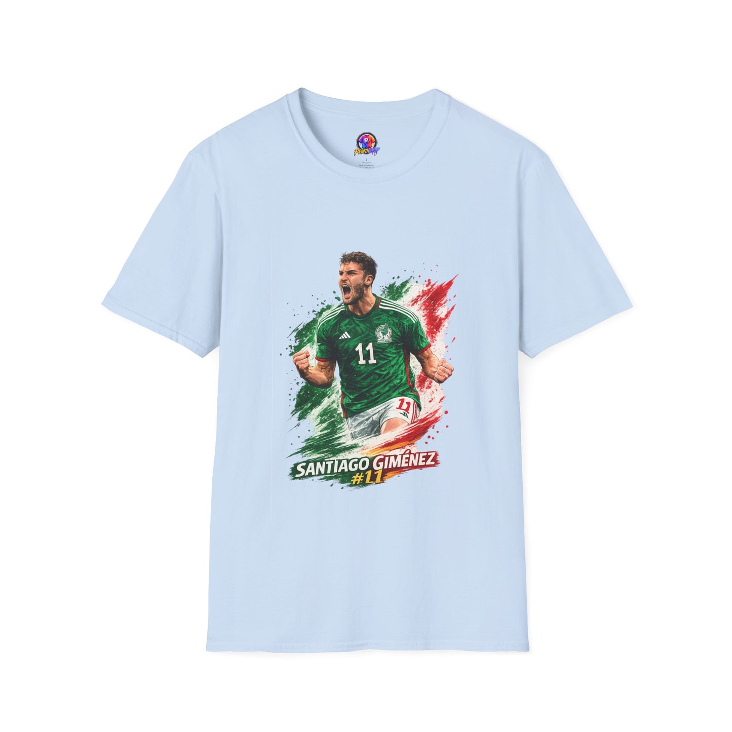 Mexico Soccer Jersey T-Shirt — Santiago Giménez Mexico #11 Fan Tee