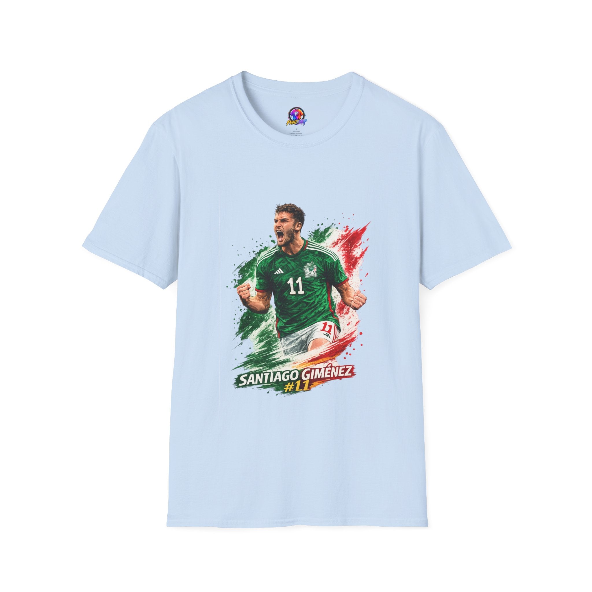 Mexico Soccer Jersey T-Shirt — Santiago Giménez Mexico #11 Fan Tee