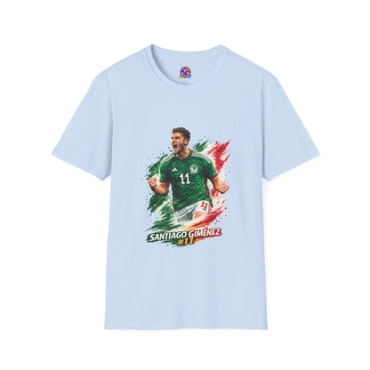 Mexico Soccer Jersey T-Shirt — Santiago Giménez Mexico #11 Fan Tee