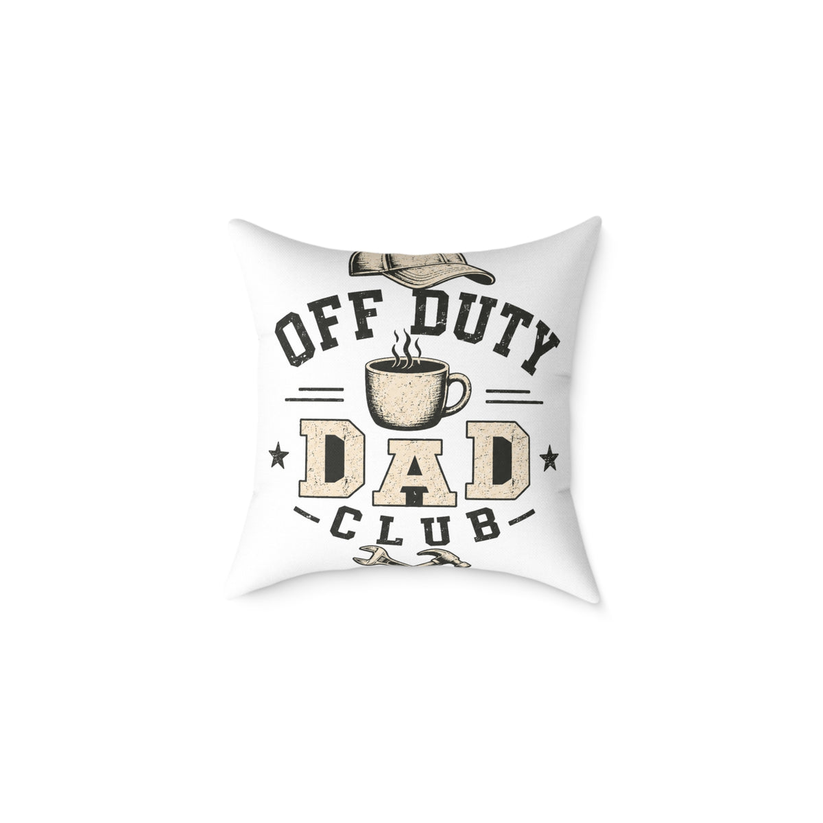 Off Duty Dad Club Throw Pillow  Milo Bailey Dog Dad Mom— Funny Father’s Day Decorative Cushion