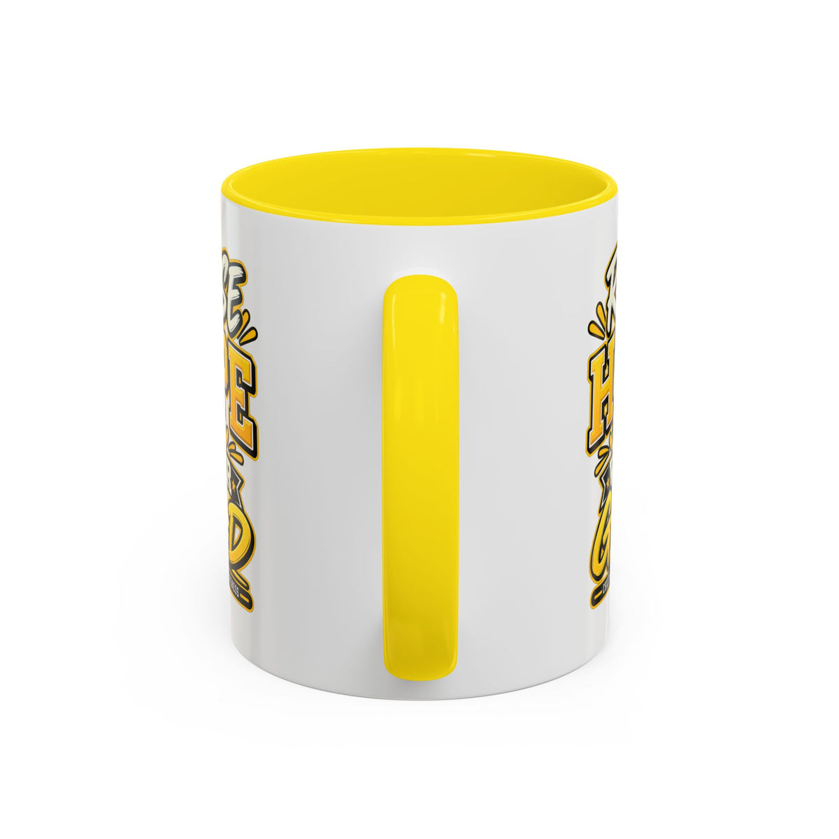 Raise Hope Wear Gold Cancer Awareness Coffee Mug (Accent, 11/15oz)