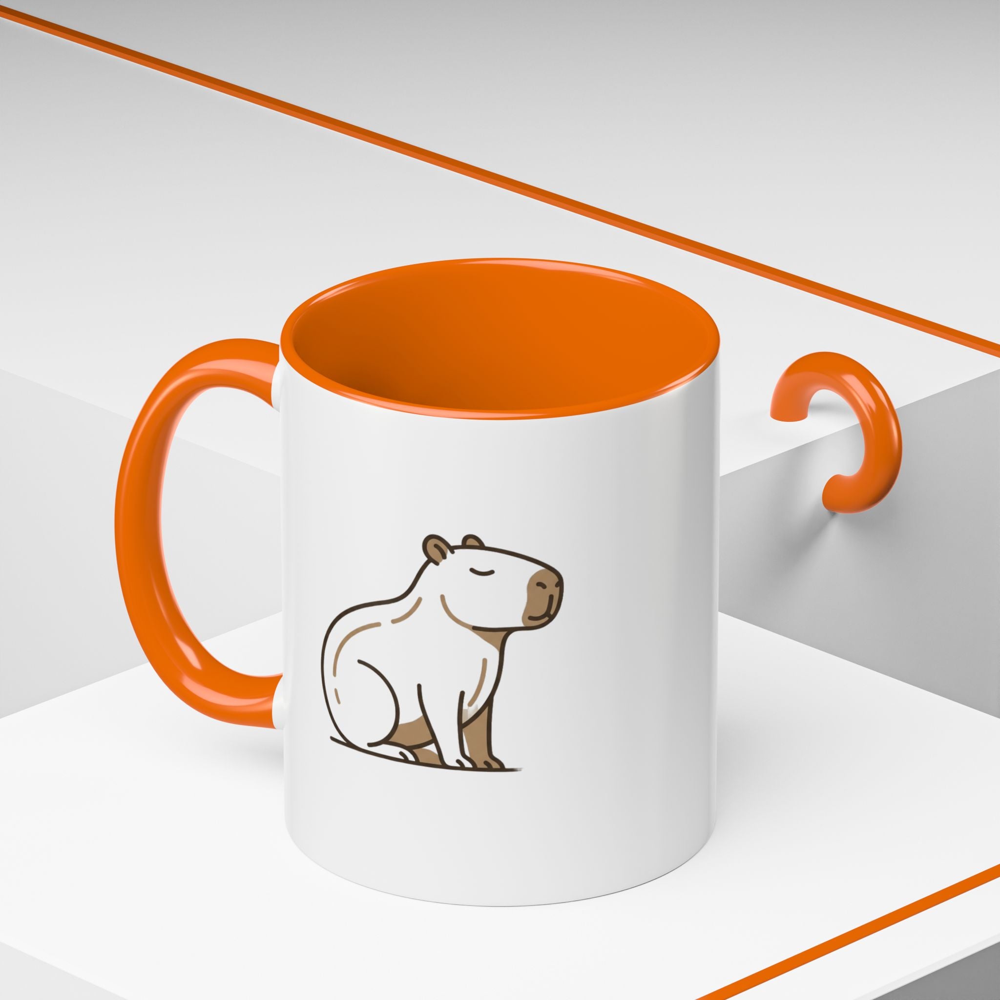 Funny Capybara Coffee Mug — Cute Relaxed Capybara Accent Mug