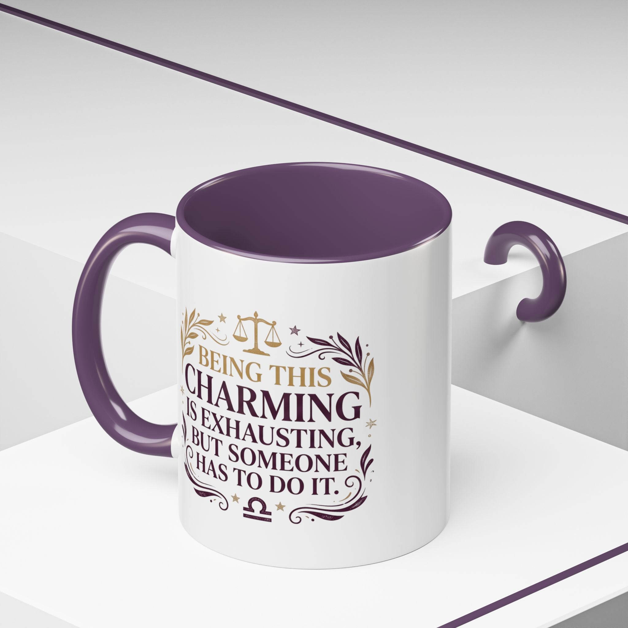 Libra Coffee Mug - "Being This Charming Is Exhausting" Astrology Zodiac Gift