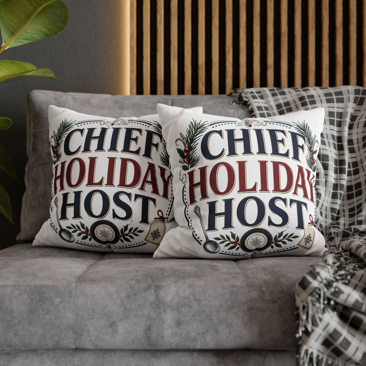 Christmas Chief Holiday Host Decorative Pillowcase
