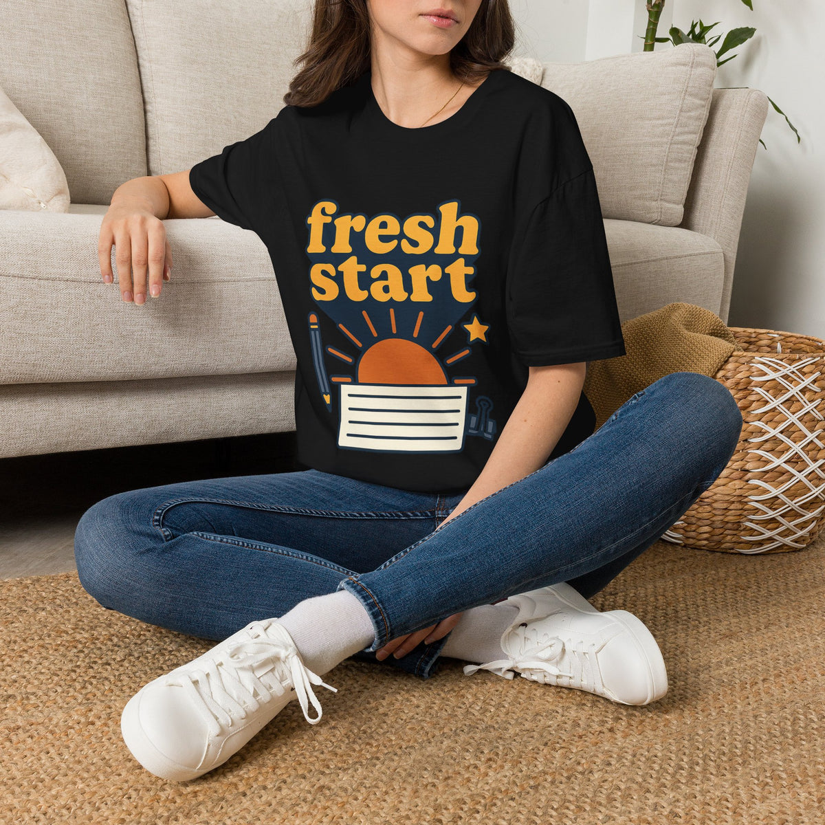 Fresh Start T-Shirt – Retro Sunrise Graphic  - Trending Now - August 2026