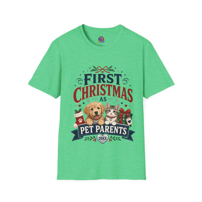 T-Shirt — "First Christmas as Pet Parents" Holiday Tee