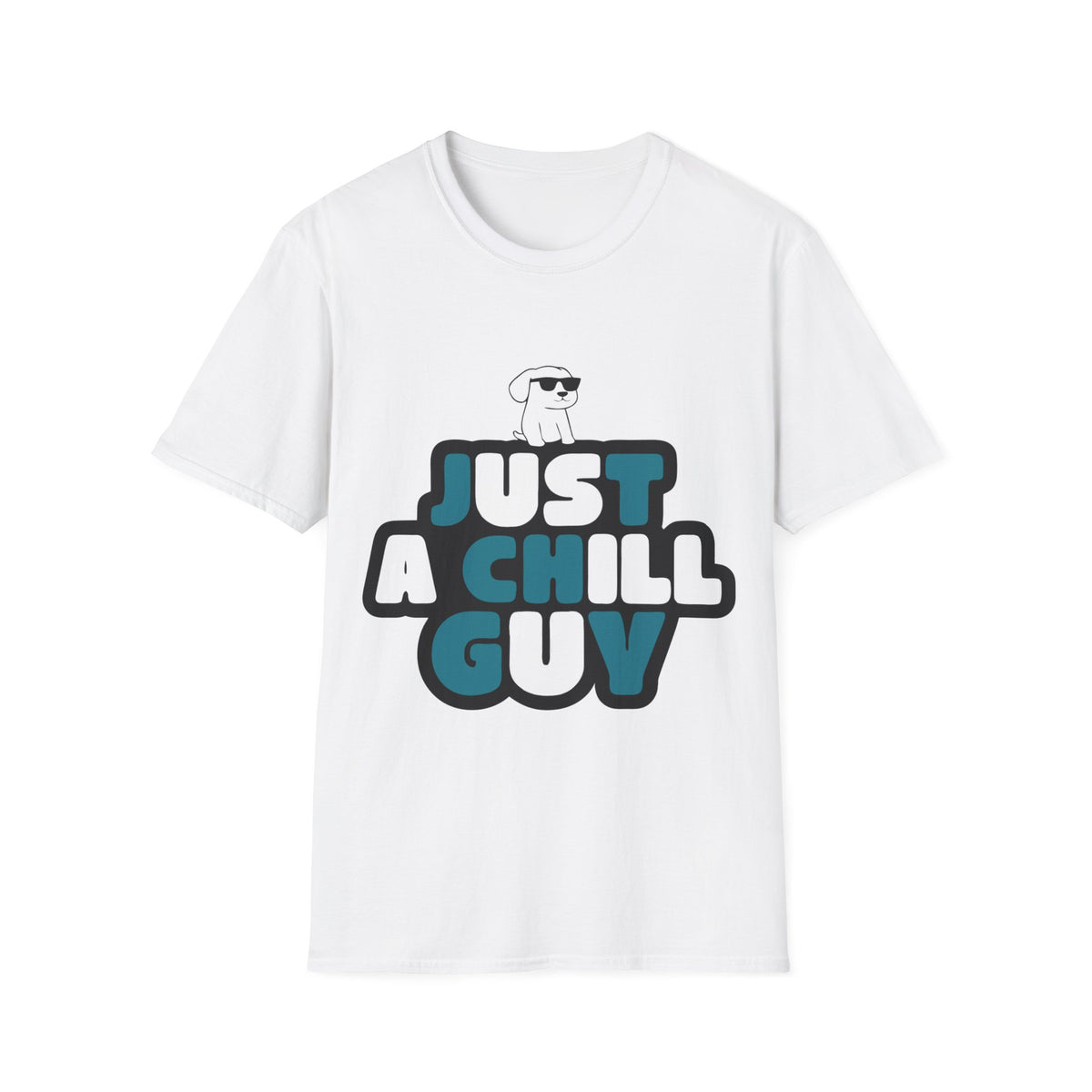 Just A Chill Guy Blue Bubble Font T-Shirt - Viral Meme Aesthetic Graphic Tee - Trending Now - September 2026