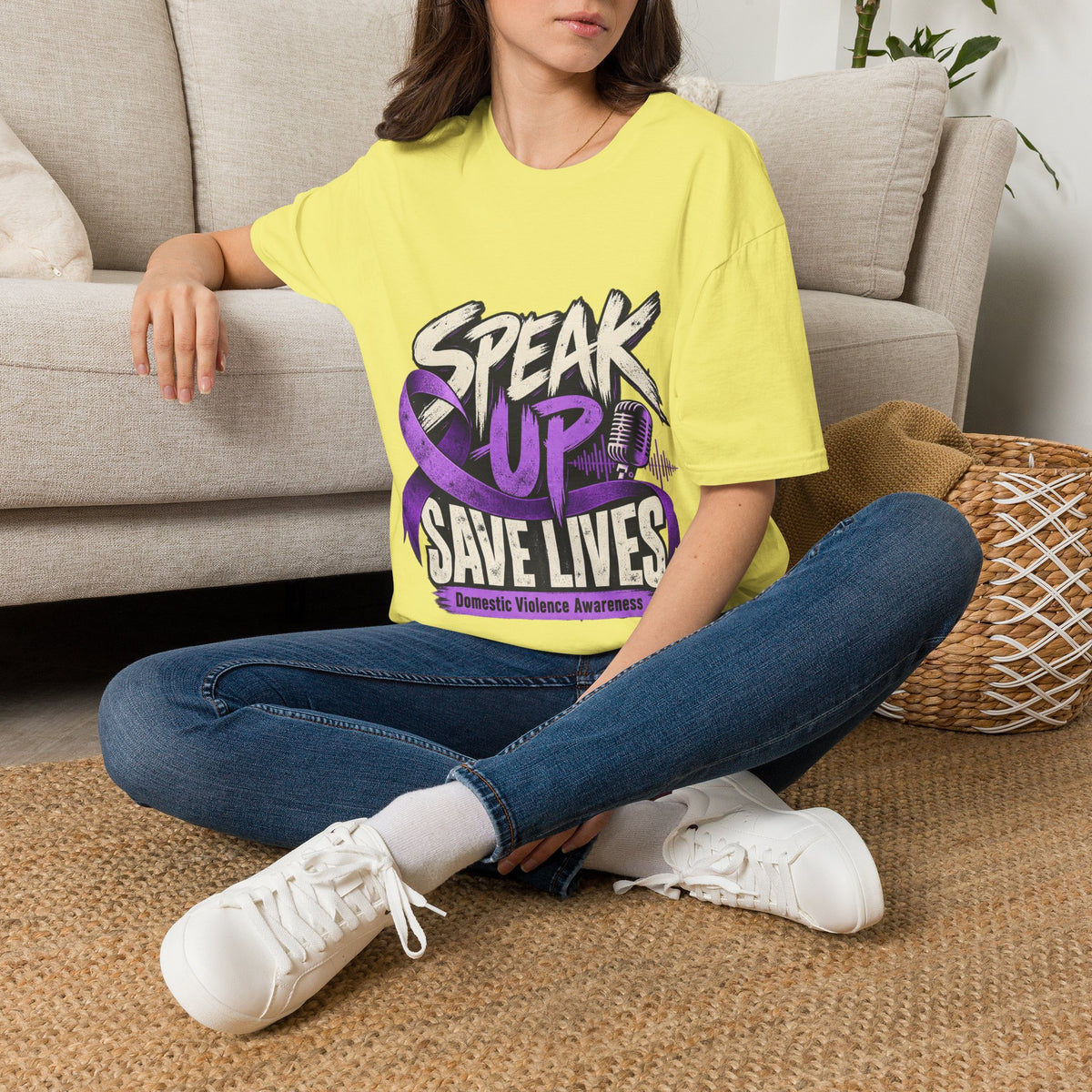 Speak Up Save Lives Domestic Violence Awareness T-Shirt
