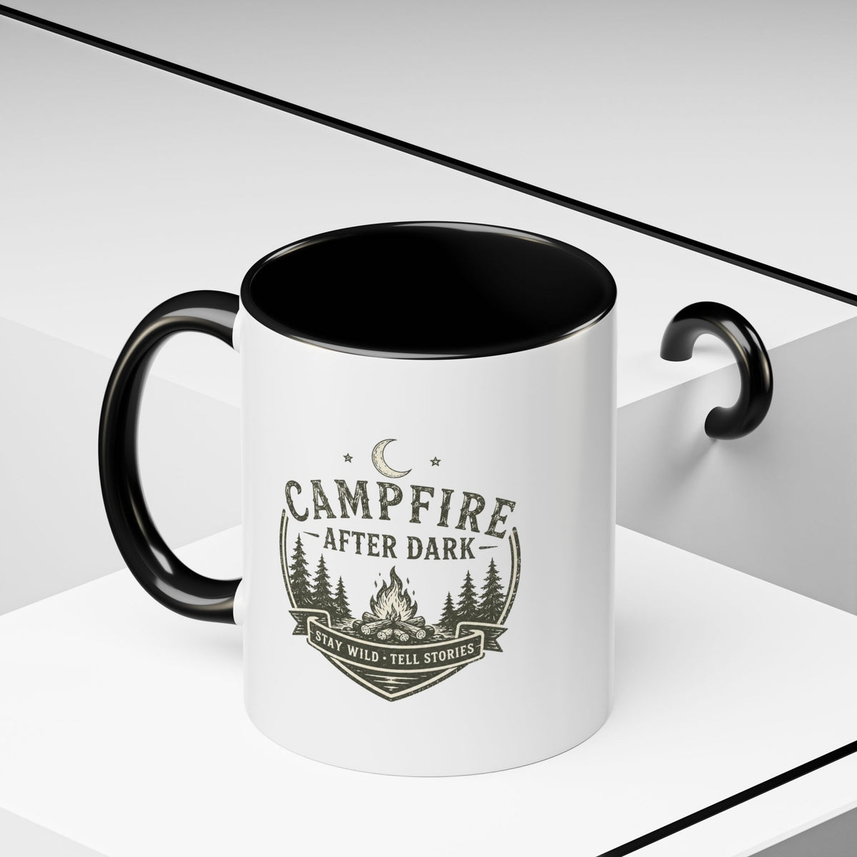 Milo Bailey Dog Dad Mom Campfire Coffee Mug – “Campfire After Dark” Rustic Camping  Accent Mug
