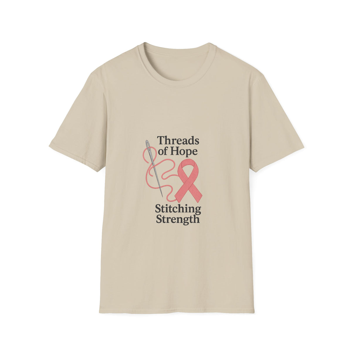Threads of Hope Breast Cancer Awareness T-Shirt — Stitching Strength Ribbon - Trending Now - October 2026