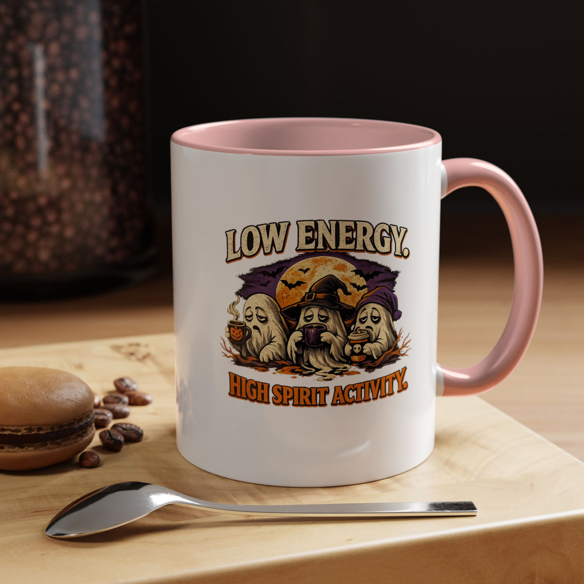 Halloween  Low Energy High Spirit  Accent Coffee Mug