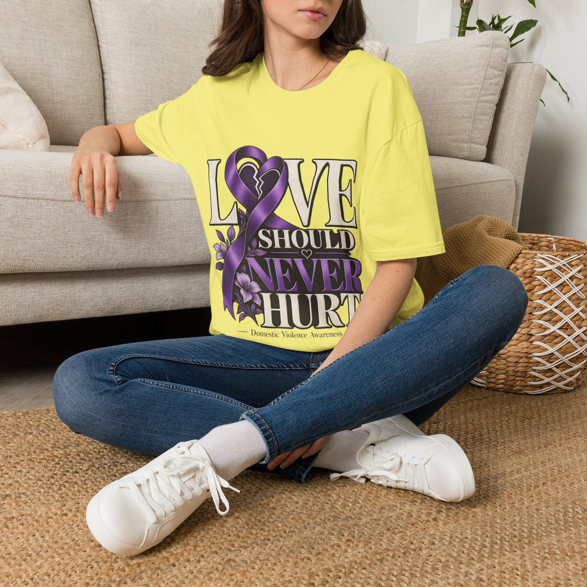 Love Should Never Hurt Domestic Violence Awareness T-Shirt