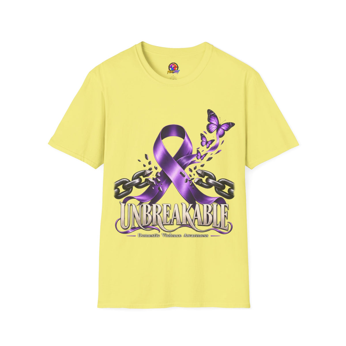 Unbreakable Purple Ribbon T-Shirt —Domestic Violence  Awareness Support Tee