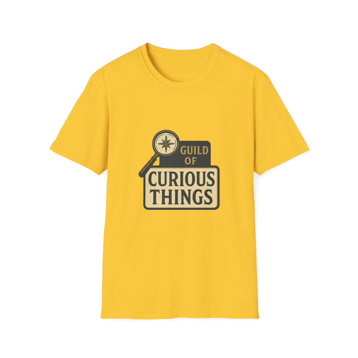 Curious Things T‑Shirt — Guild of Curious Vintage Badge Tee - Trending Now - August 2026