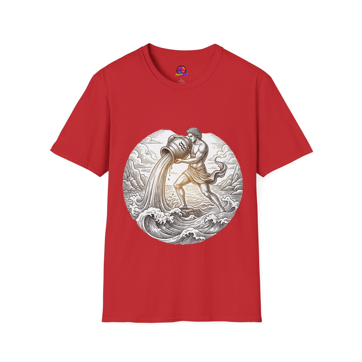 Aquarius Zodiac T-Shirt — Vintage Water Bearer Astrology Tee