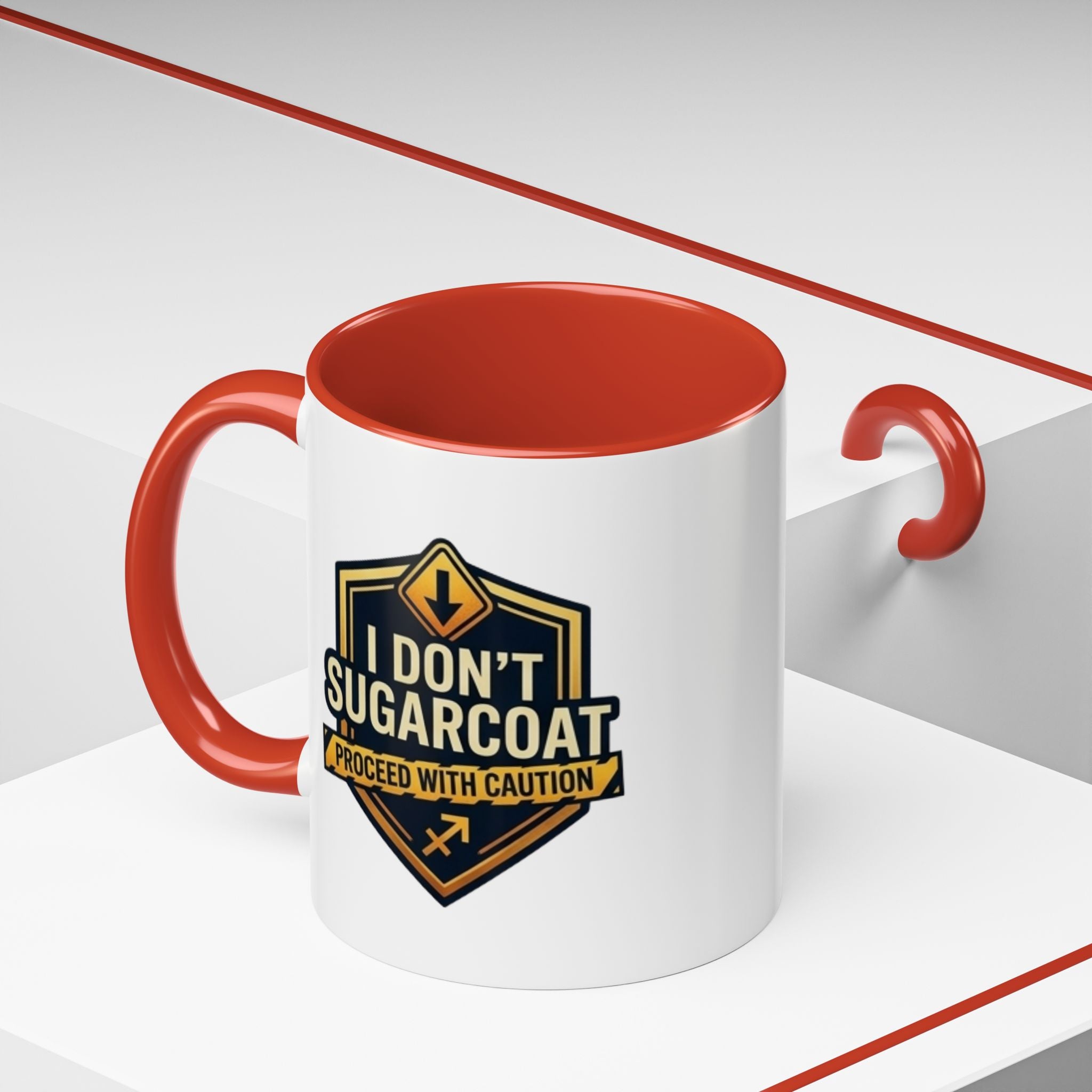 I Don't Sugarcoat Coffee Mug – 'Proceed With Caution' Bold Accent Mug