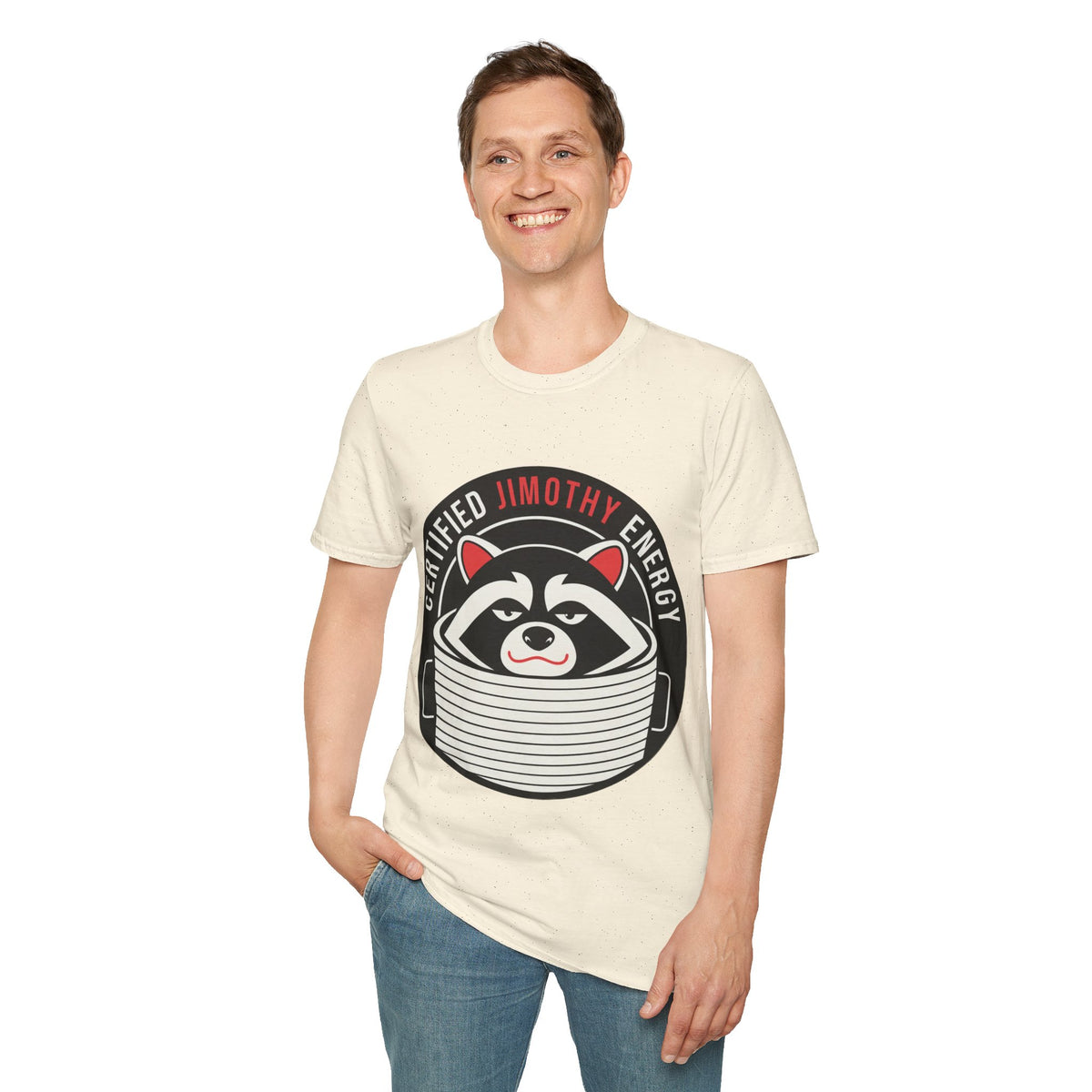 Jimothy Energy T-Shirt — Certified Raccoon Graphic Tee - Trending Now - August 2026