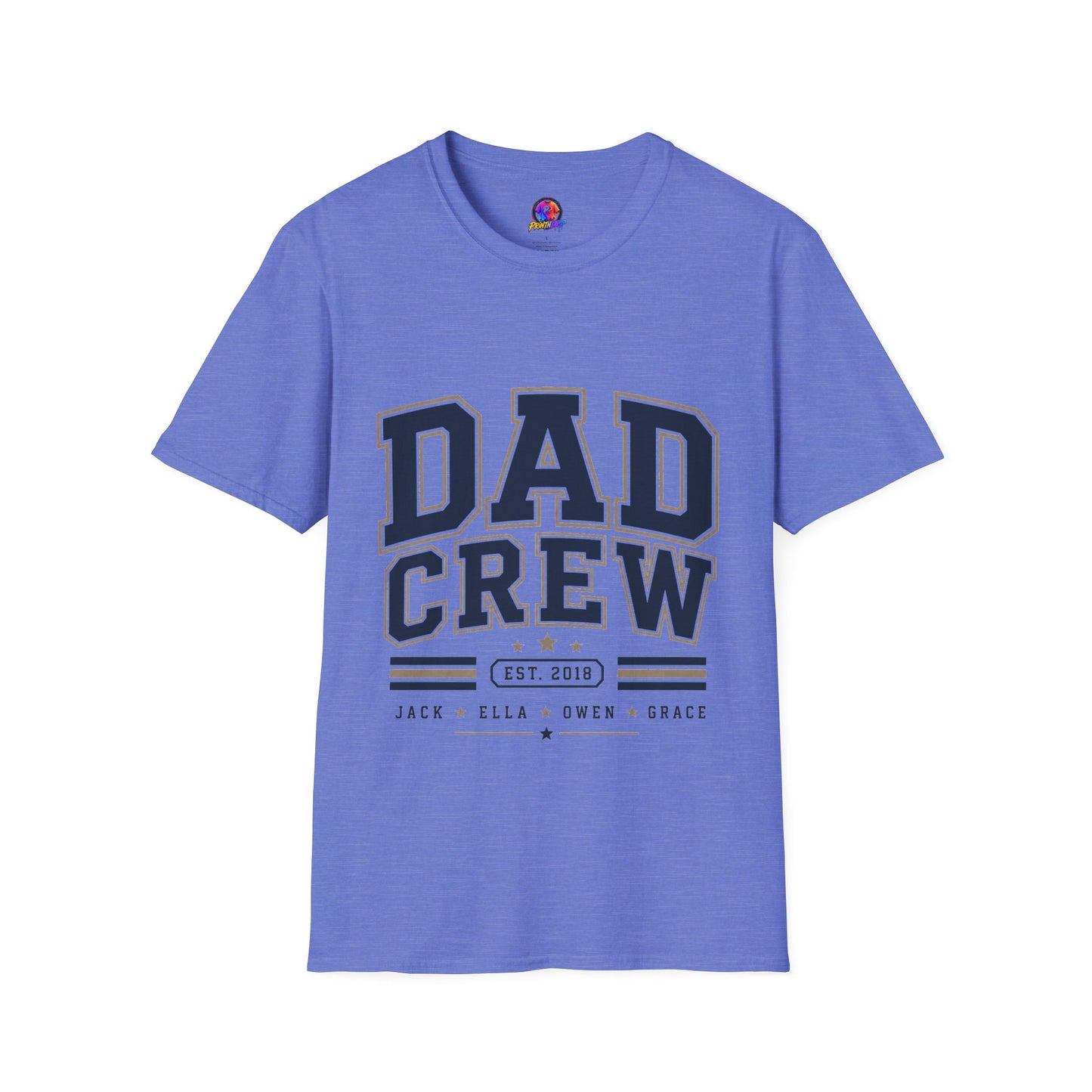 Dad Crew T-Shirt — Vintage Collegiate "DAD CREW" Father's Day Tee