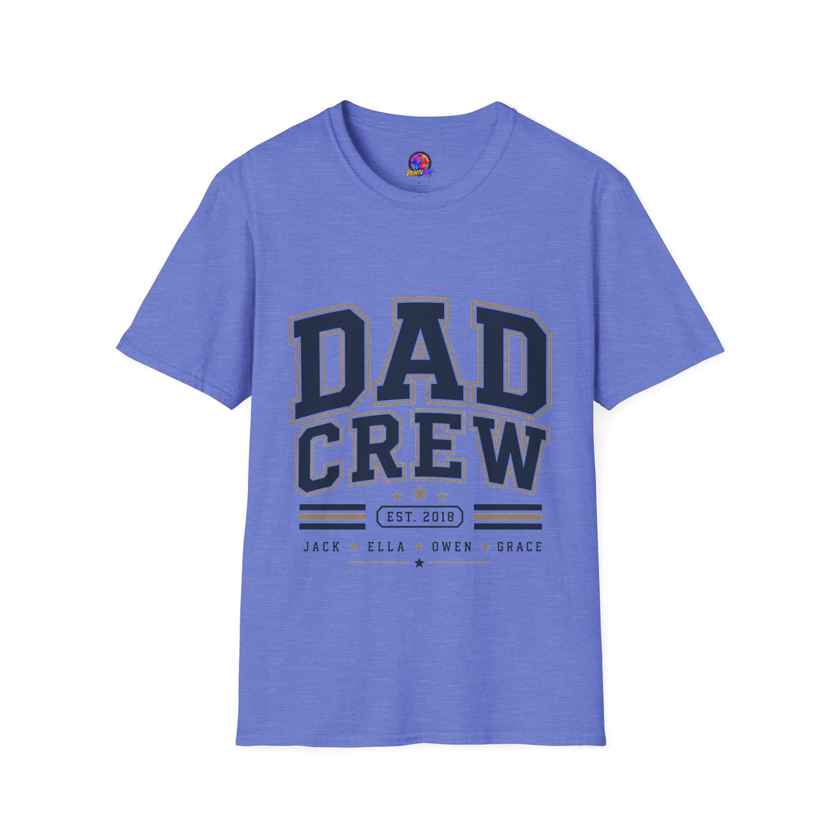Dad Crew T-Shirt — Vintage Collegiate "DAD CREW" Father's Day Tee