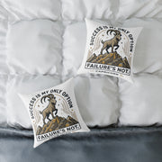 Capricorn Pillow — "Success Is My Only Option, Failure's Not" Capricorn Mountain Goat Decorative Throw Pillow