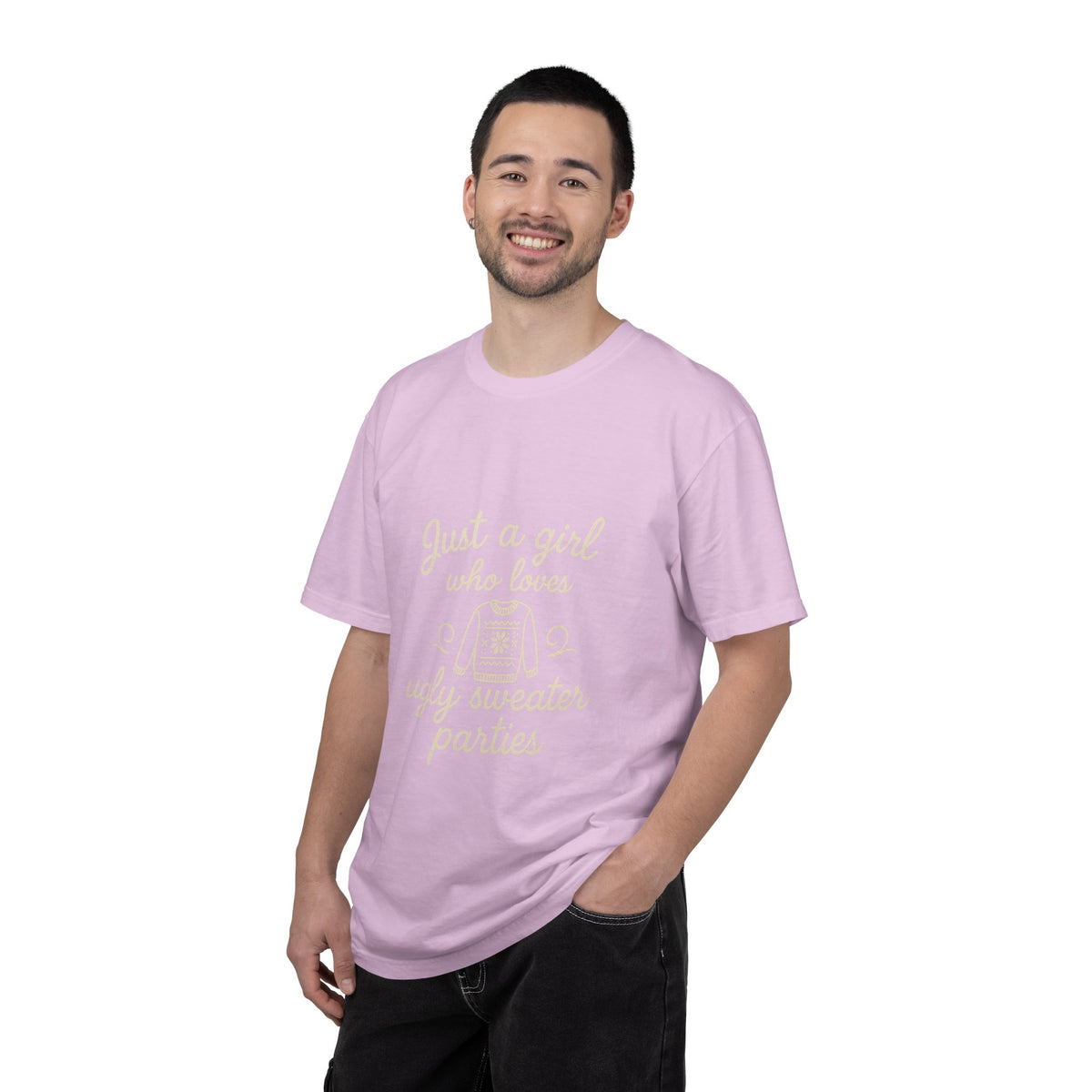 Ugly Sweater Party T-Shirt — "Just a Girl Who Loves Ugly Sweater Parties" - Trending Now - October 2026