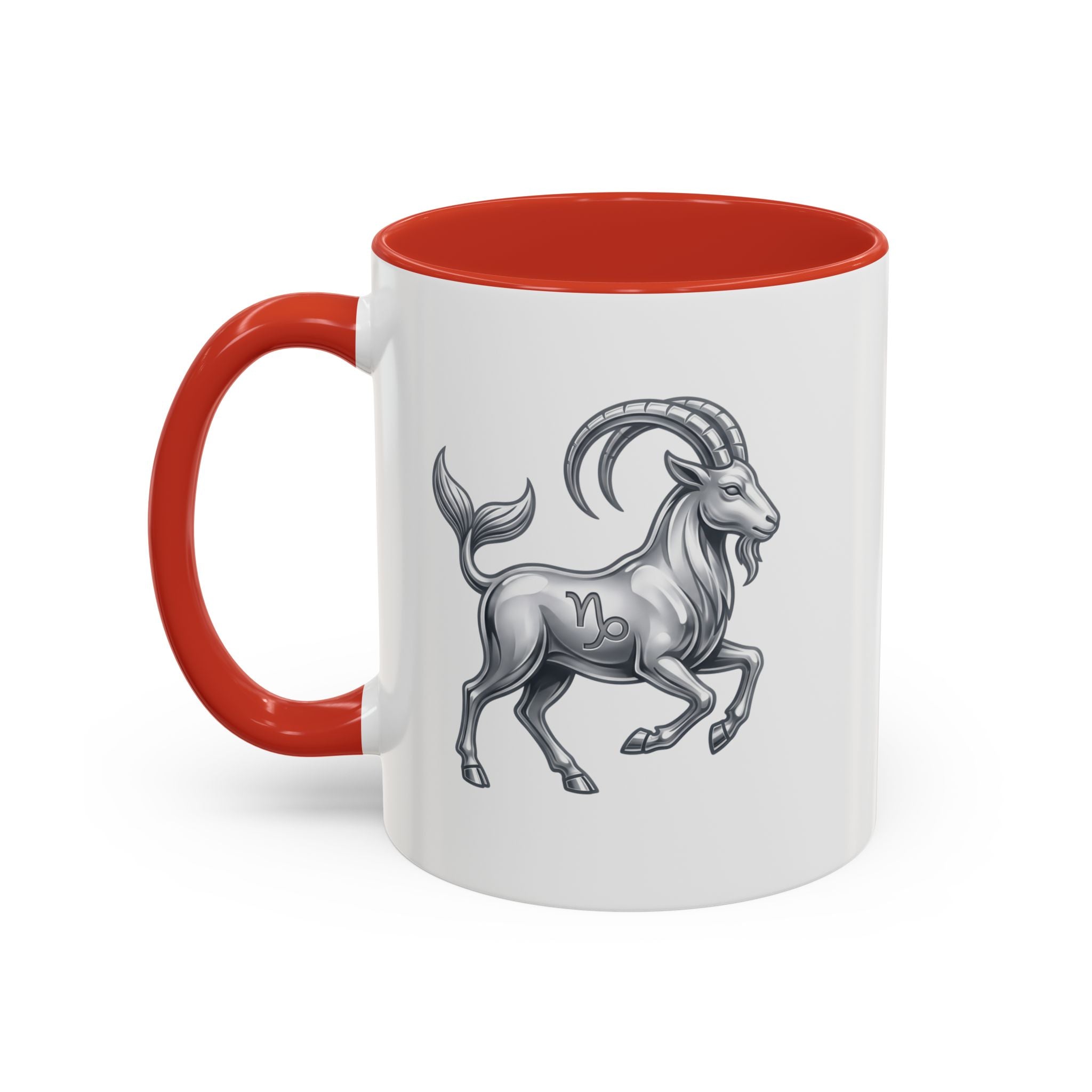 Capricorn Zodiac Accent Coffee Mug — Capricorn Goat Horoscope Gift