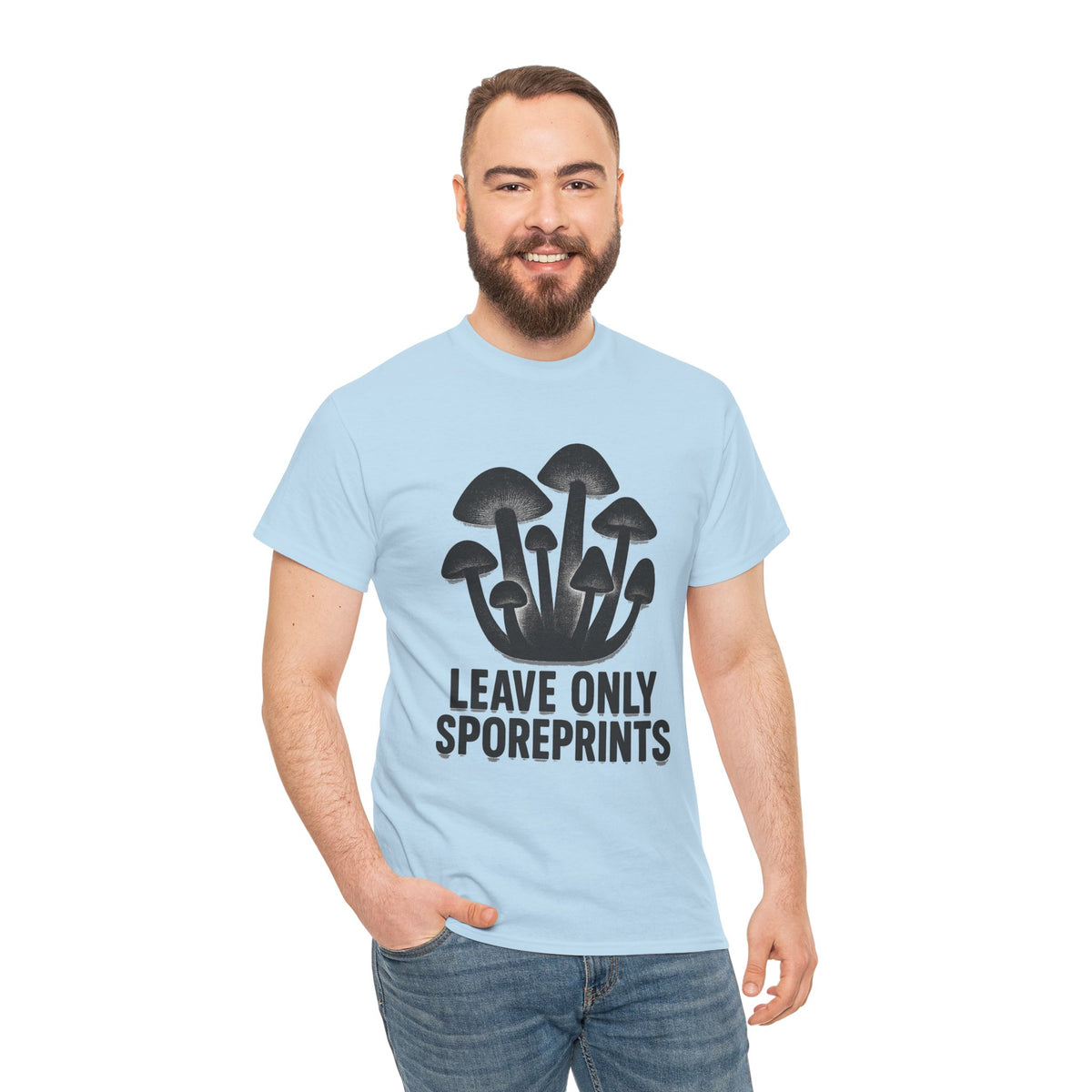Mushroom Tee — "Leave Only Sporeprints" Eco Nature Graphic Shirt - Trending Now - August 2026