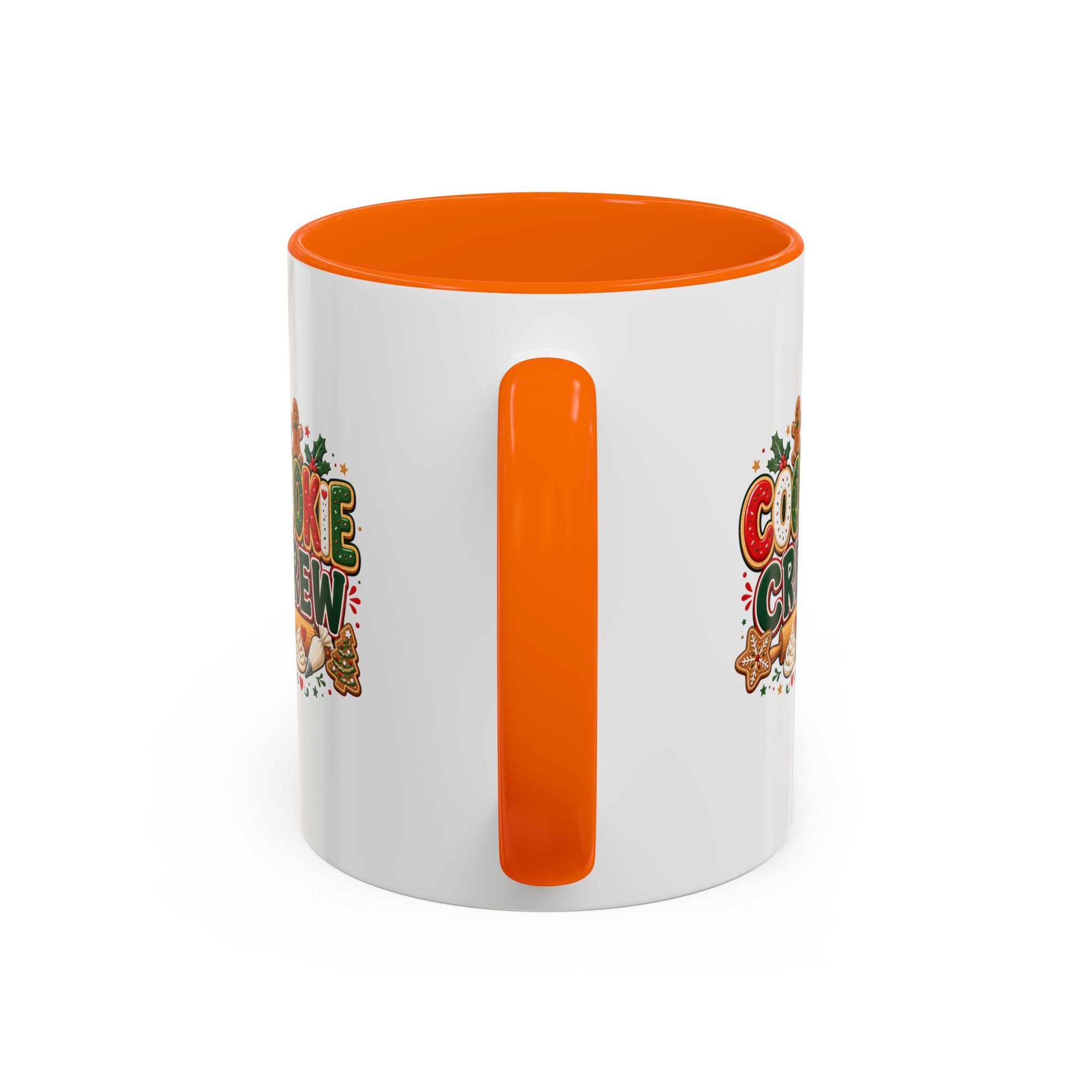 Cookie Crew Accent Coffee Mug — Holiday Gingerbread Christmas Coffee Cup