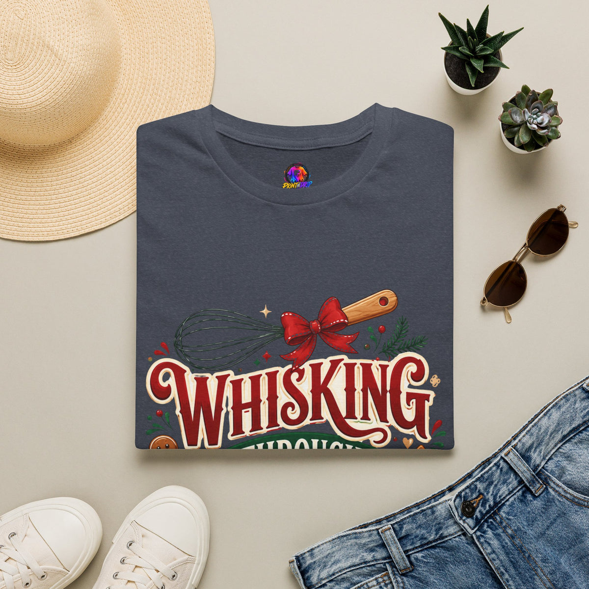 Christmas Baking T‑Shirt — "Whisking Through Christmas" Holiday Tee