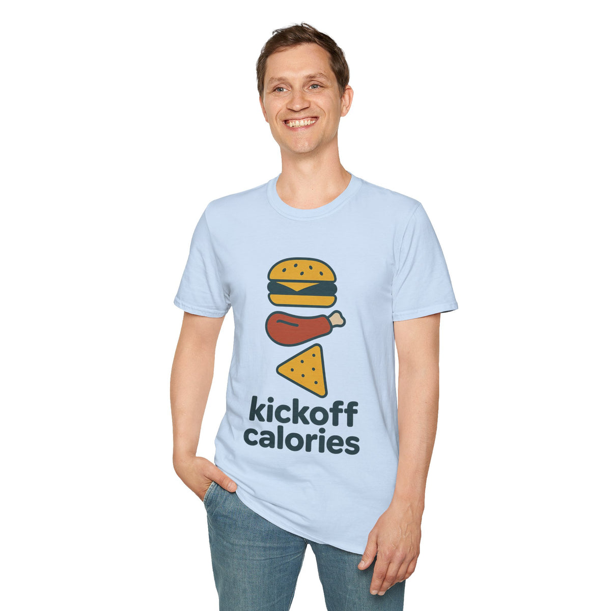 Funny 'Kick Off Calories' T-Shirt — Burger, Drumstick & Pizza Fitness Humor Tee - Trending Now - August 2026