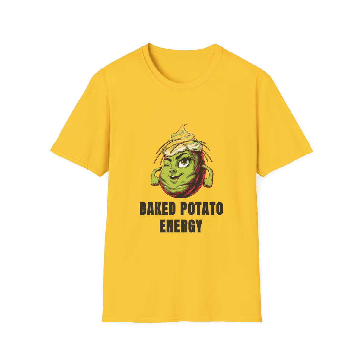 Baked Potato Energy T-Shirt — Funny Green Spud Graphic Tee - Trending Now - August 2026