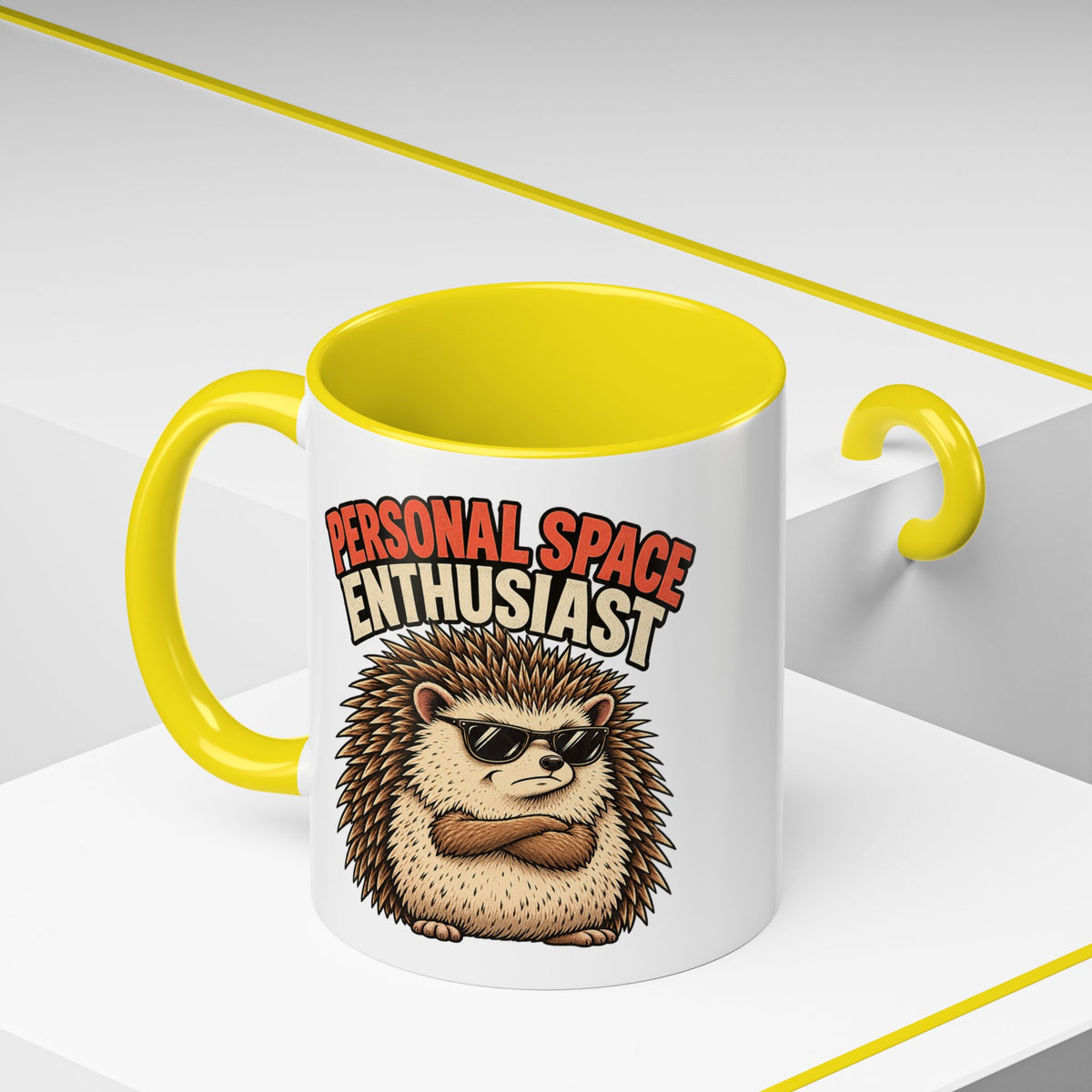 Funny And Witty "Personal Space Enthusiast" Accent Coffee Mug (11, 15oz)