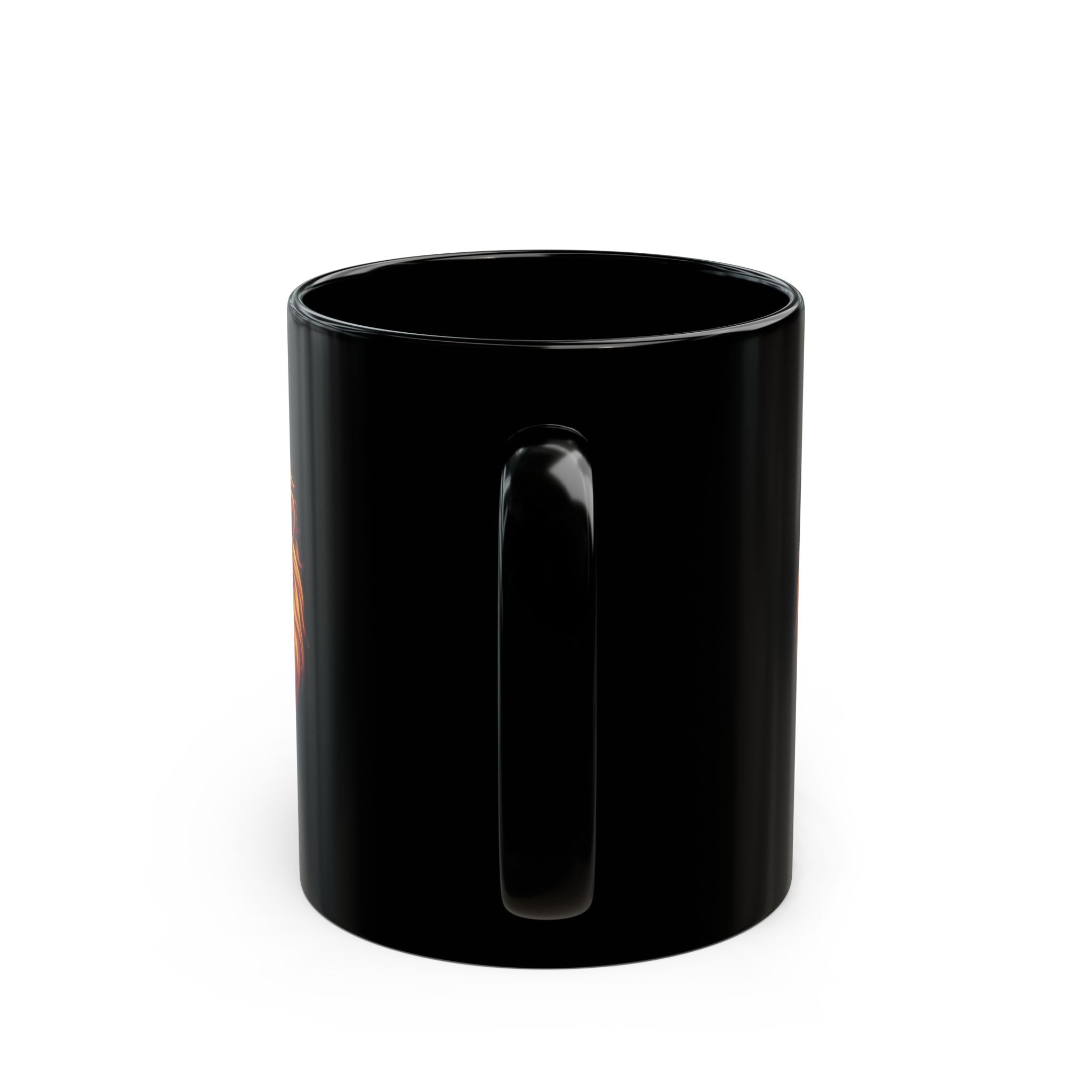Lion Head Black Coffee Mug — Bold Regal Animal Print