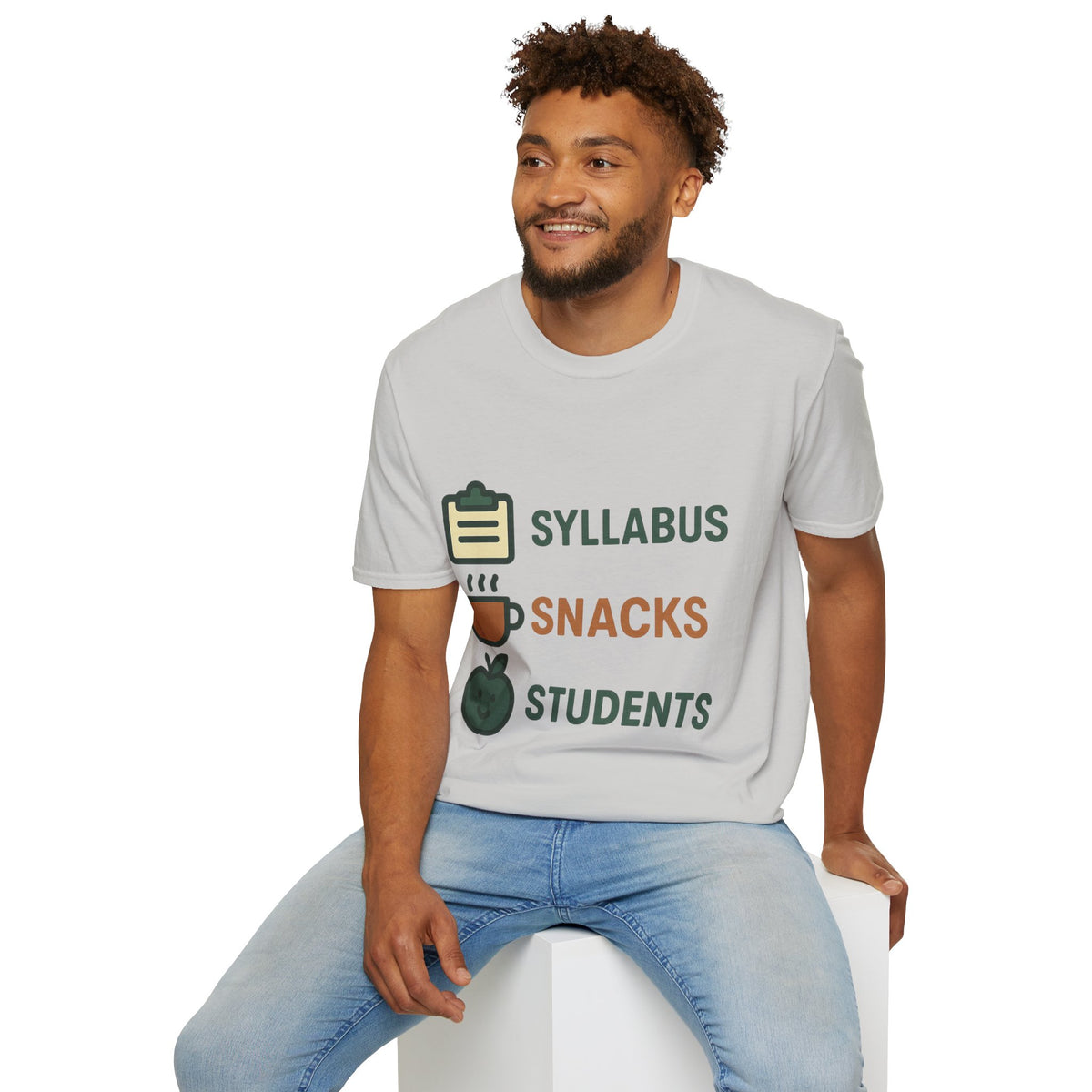 Syllabus Snacks Students Graphic Tee — Funny Teacher & Student Back-to-School T-Shirt - Trending Now - August 2026