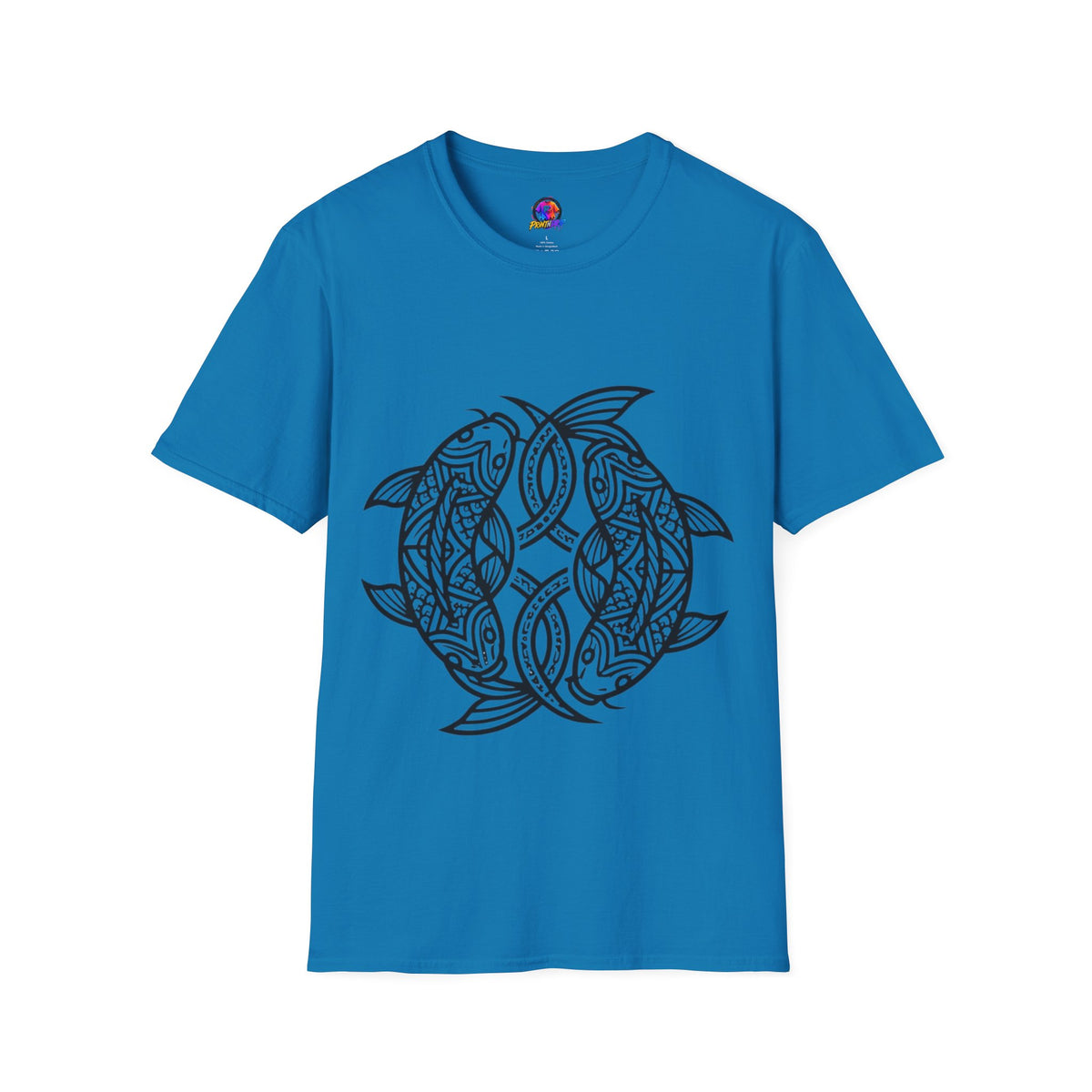 Pisces Zodiac Koi Fish Mandala T-Shirt — Intricate Zen koi Circle Design